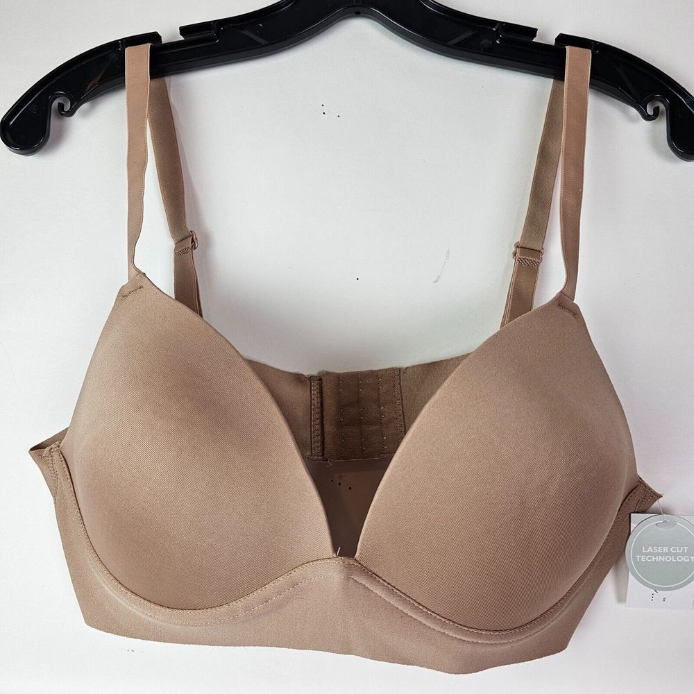 NWT Just Be Women's T-Shirt Bra Wireless Beige Nude 38D